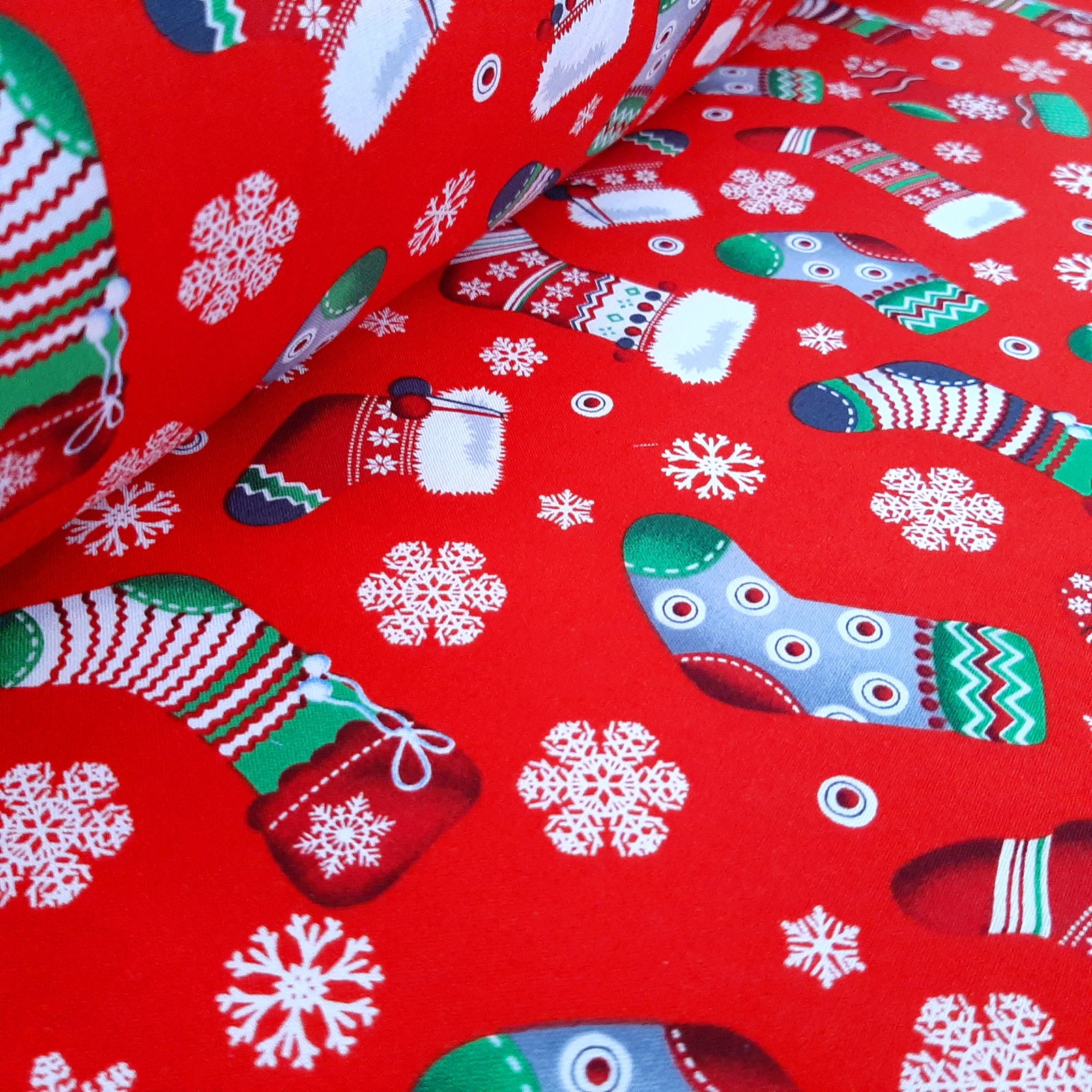 Tissu de Noël Christmas Stockings