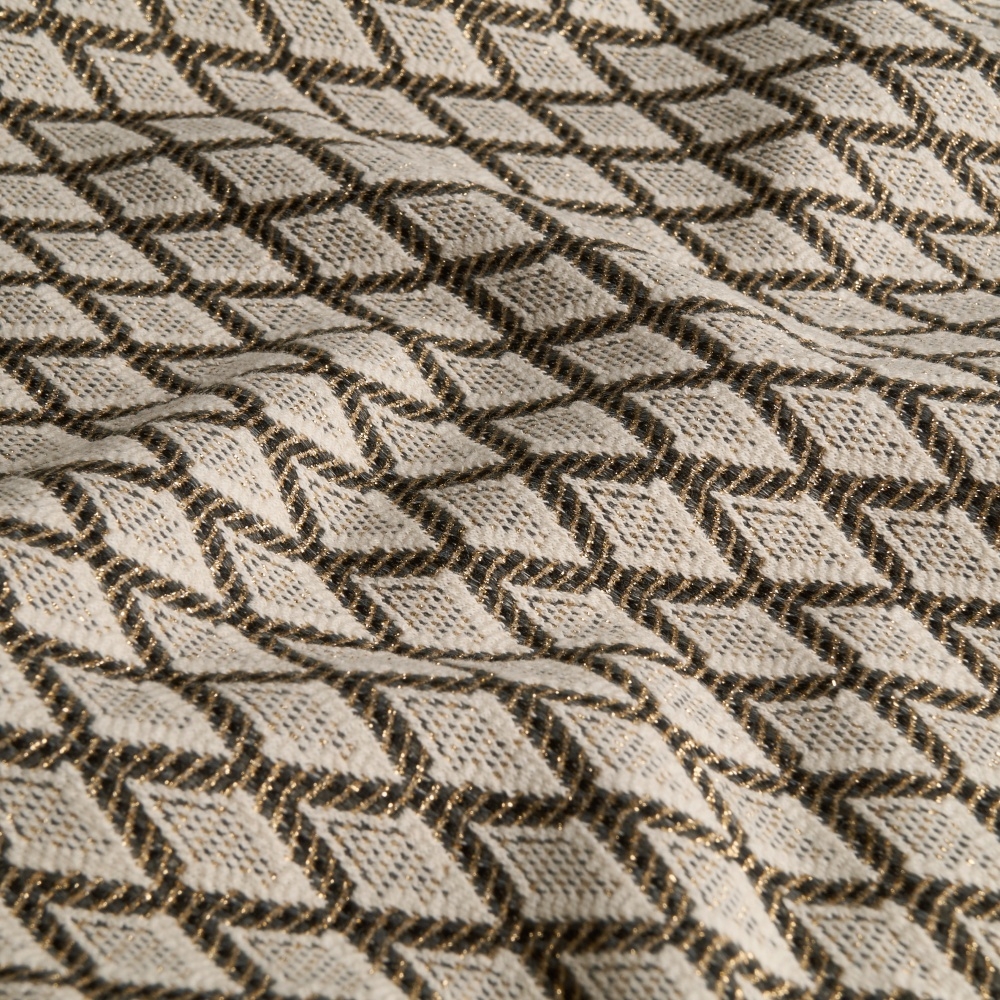 Karo - Tissu Jacquard brocart avec fil de métal
