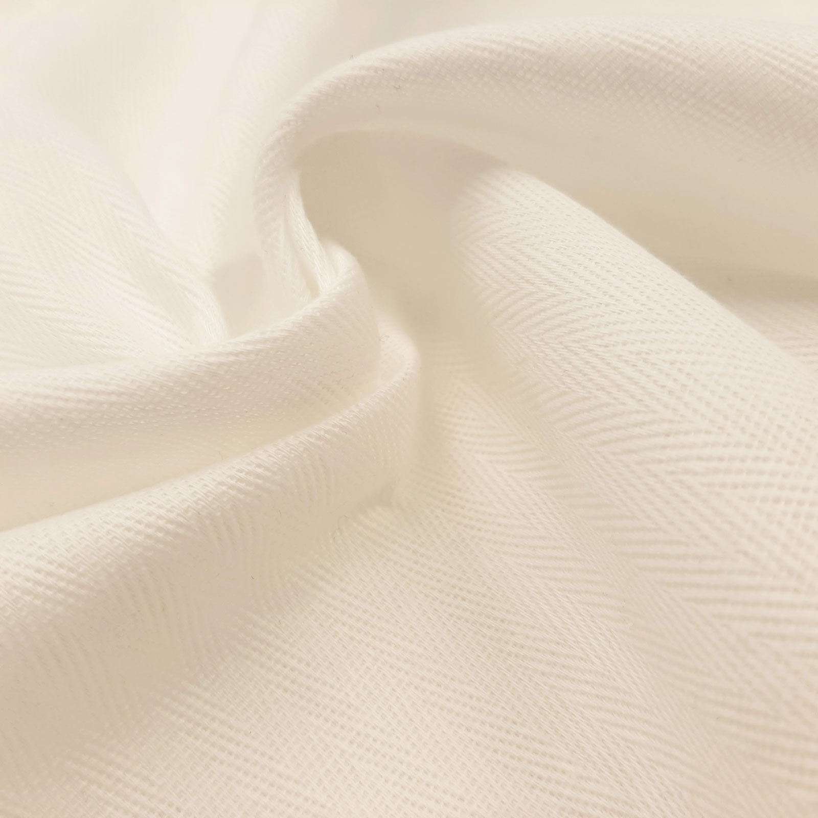 Fredi - Tissu Oeko-Tex® avec motif à chevrons (surlargeur 208cm) - Blanc