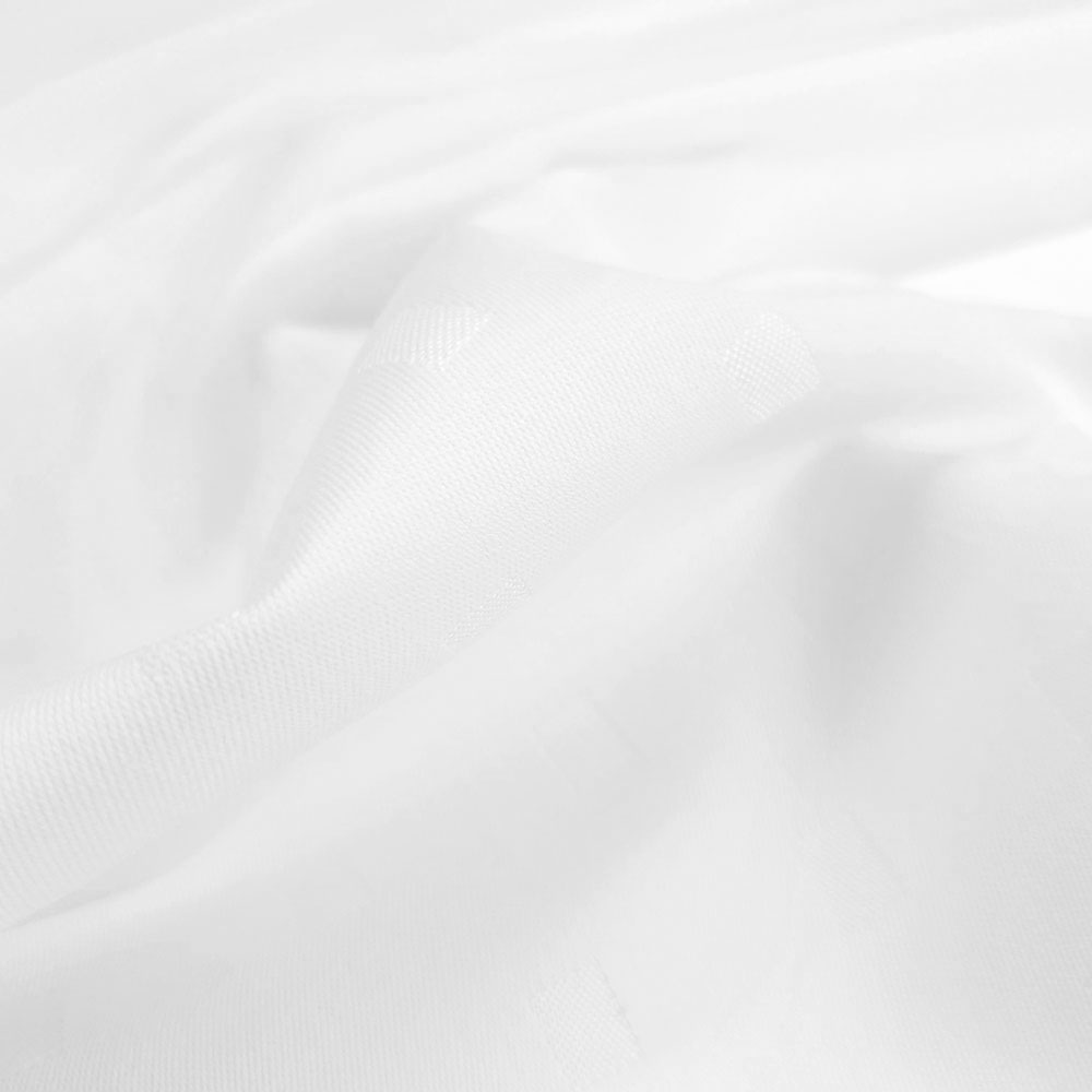 Atrium - Tissu damassé avec traitement anti-taches - Grande largeur 280cm - Crème-Blanc