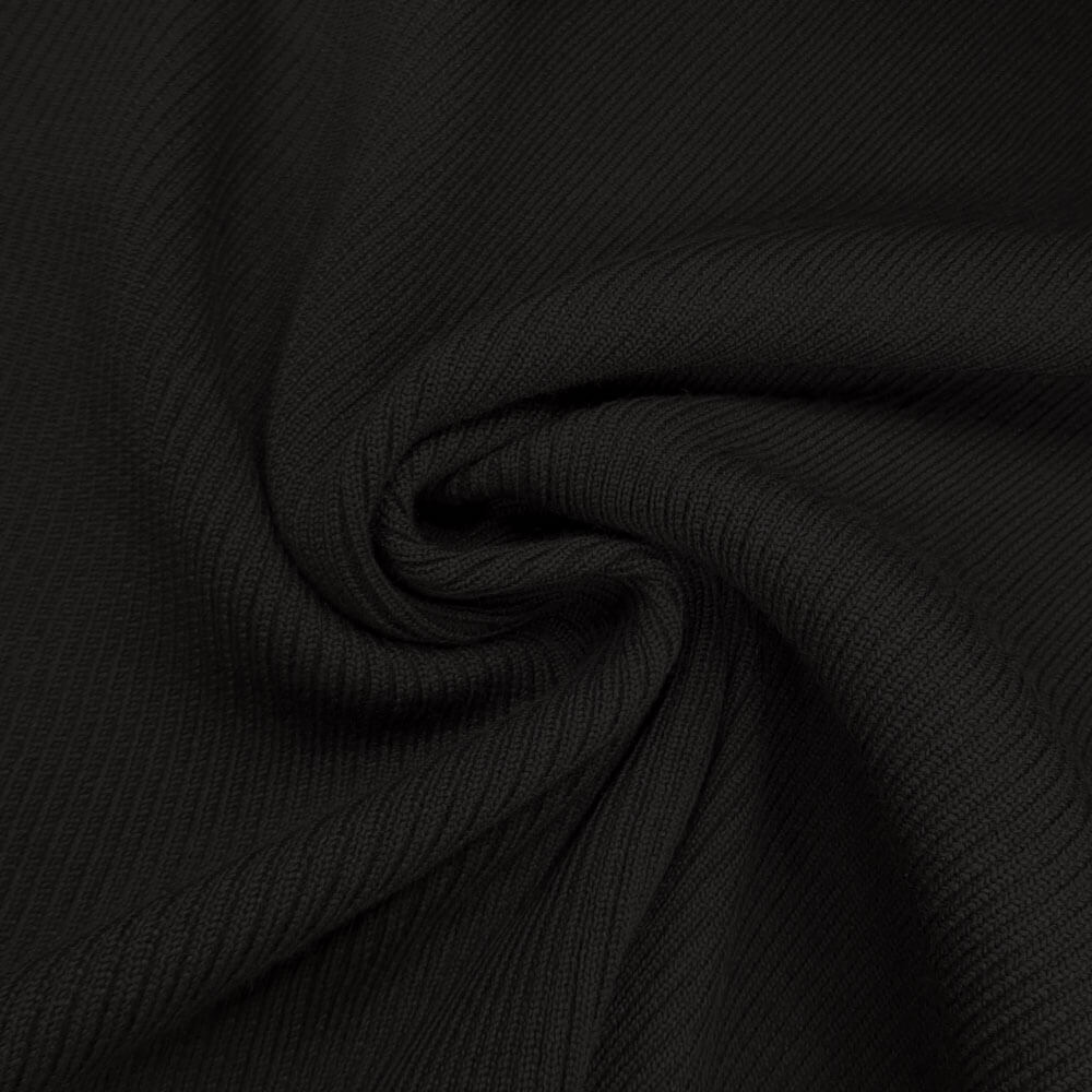 Viola - Poignet tricoté – Noir - par mètre