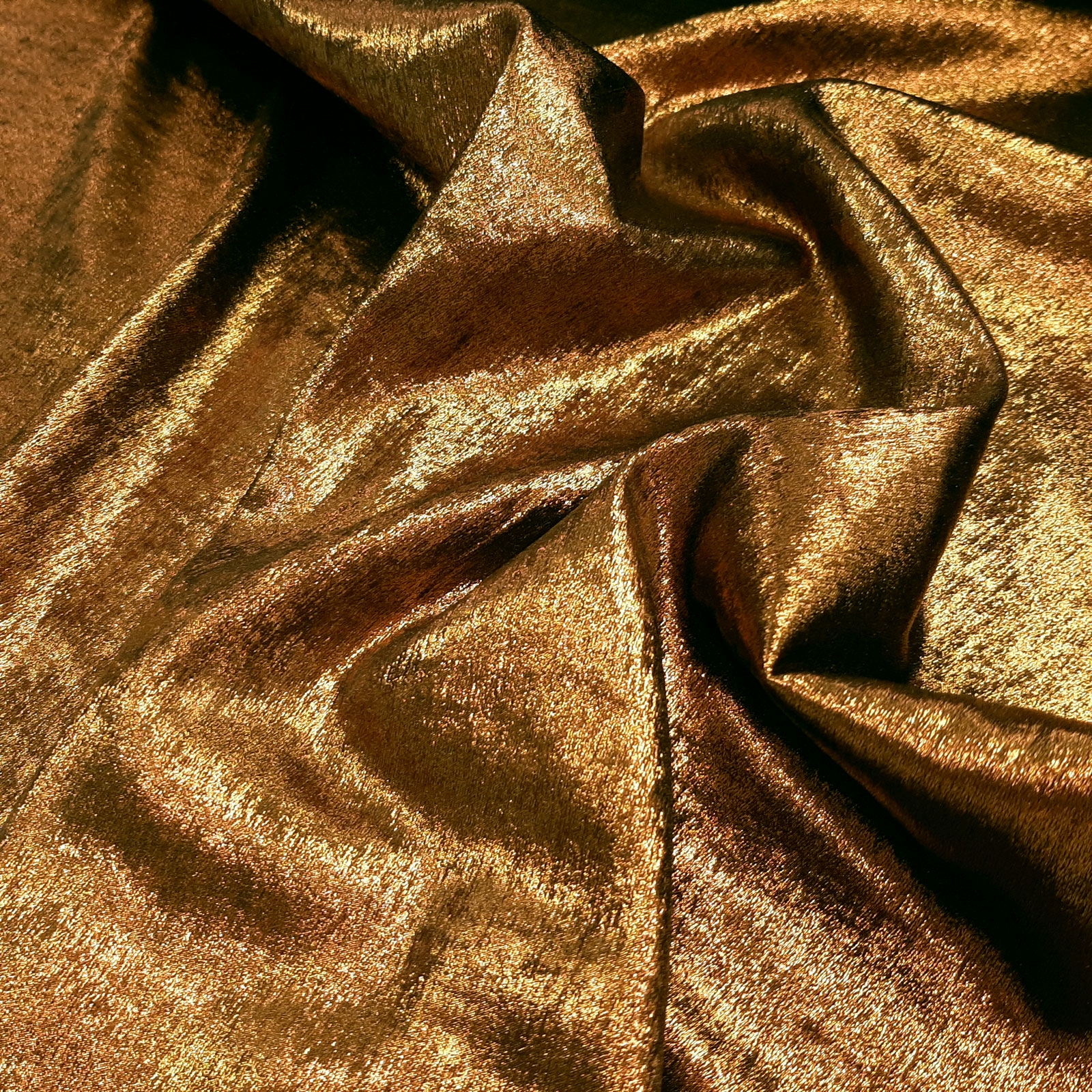 Lurex- Tissu fin métallique-Bronze