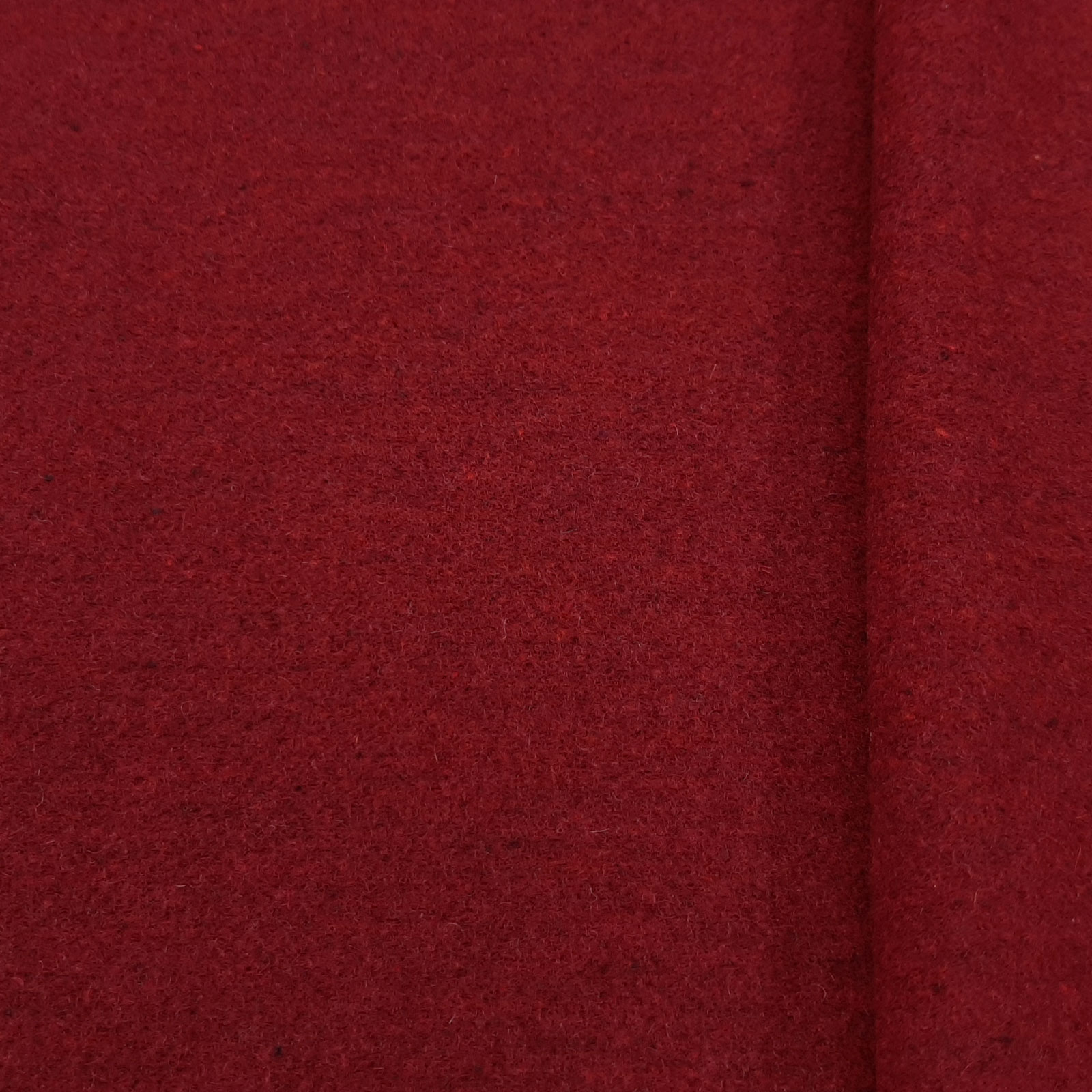 GABY - Tissu de rideau et de décoration en laine, velours de laine - rouge vin