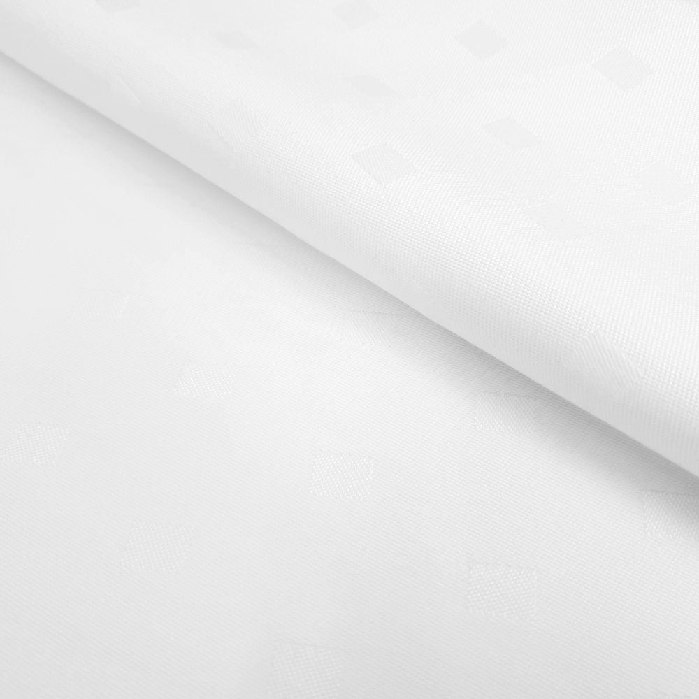 Atrium - Tissu damassé avec traitement anti-taches - Grande largeur 280cm - Crème-Blanc