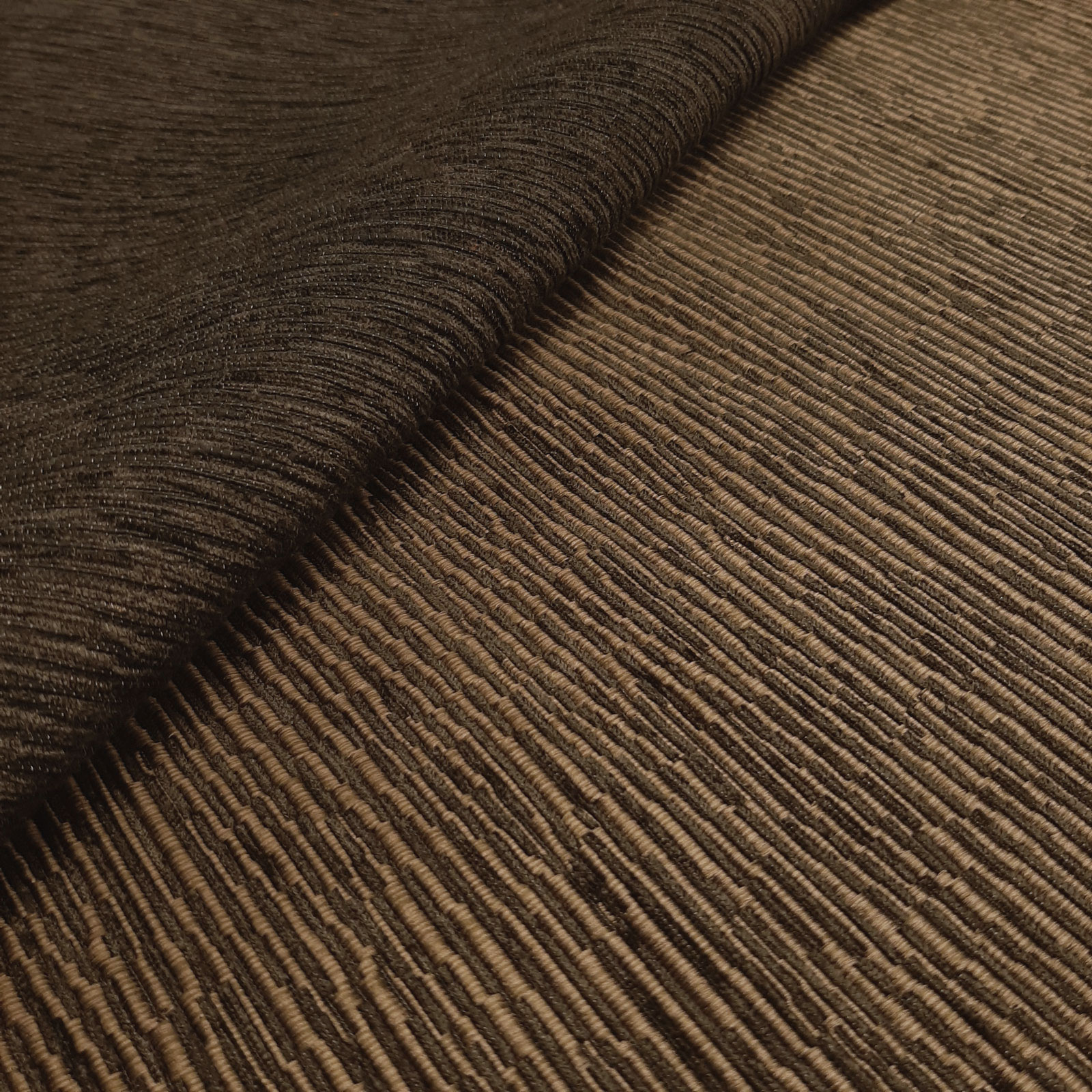 Sahco® Costes - Tissu d'ameublement design / tissu d'ameublement avec soie – Noix-brun