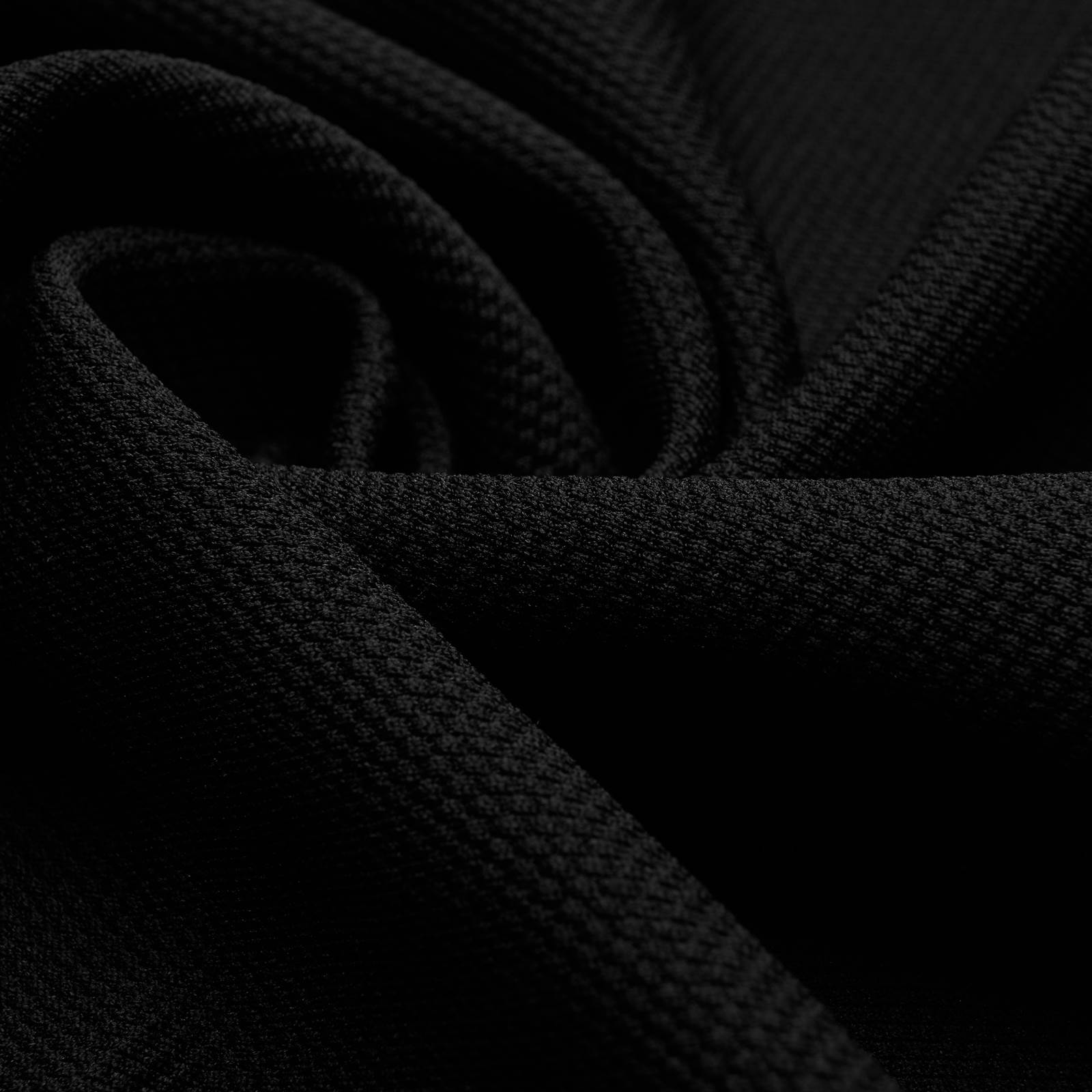 Coolmax® Piqué - Tissu fonctionnel bi-élastique - noir