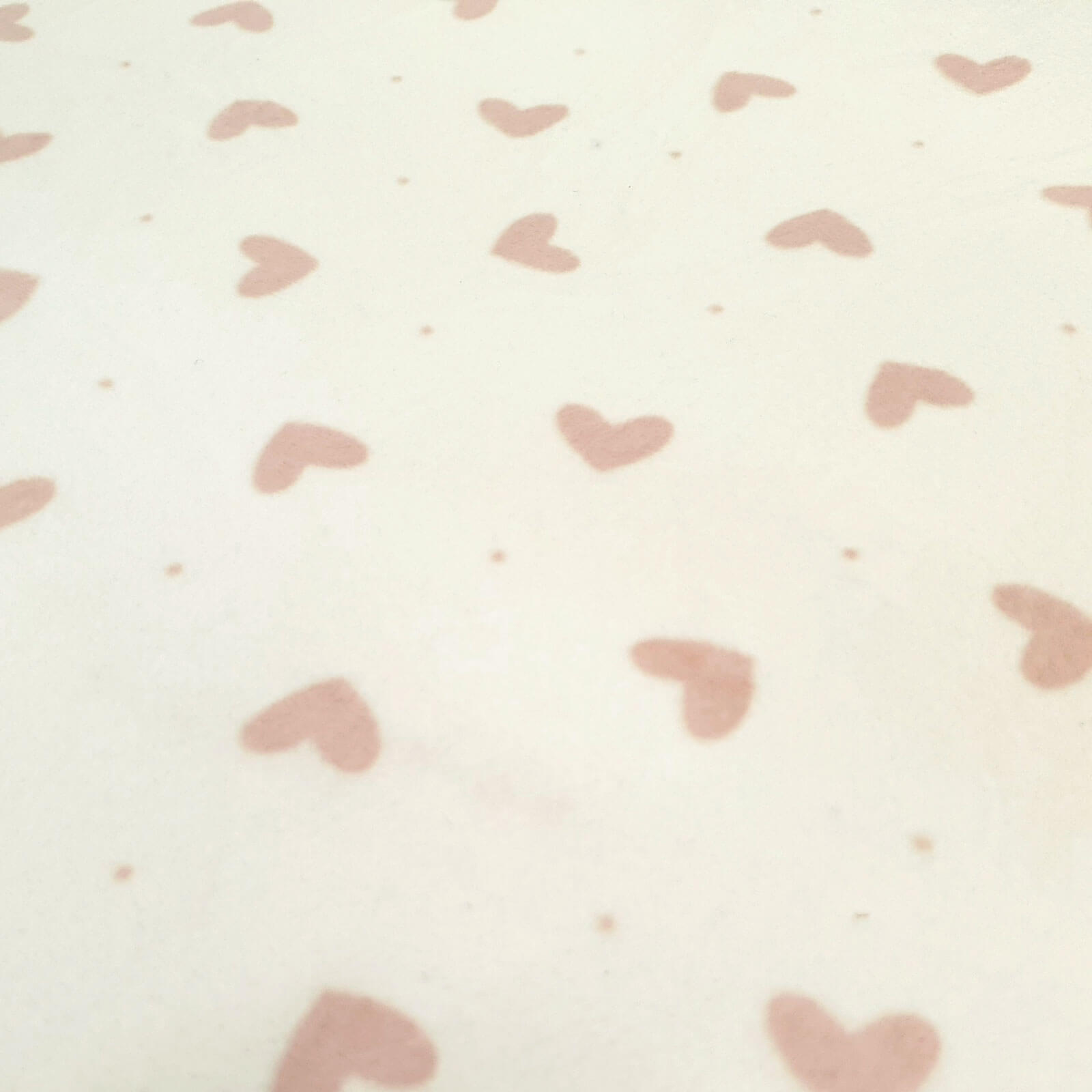 Ekta - Micro-Mink Fleece avec dessin de coeur - Crème
