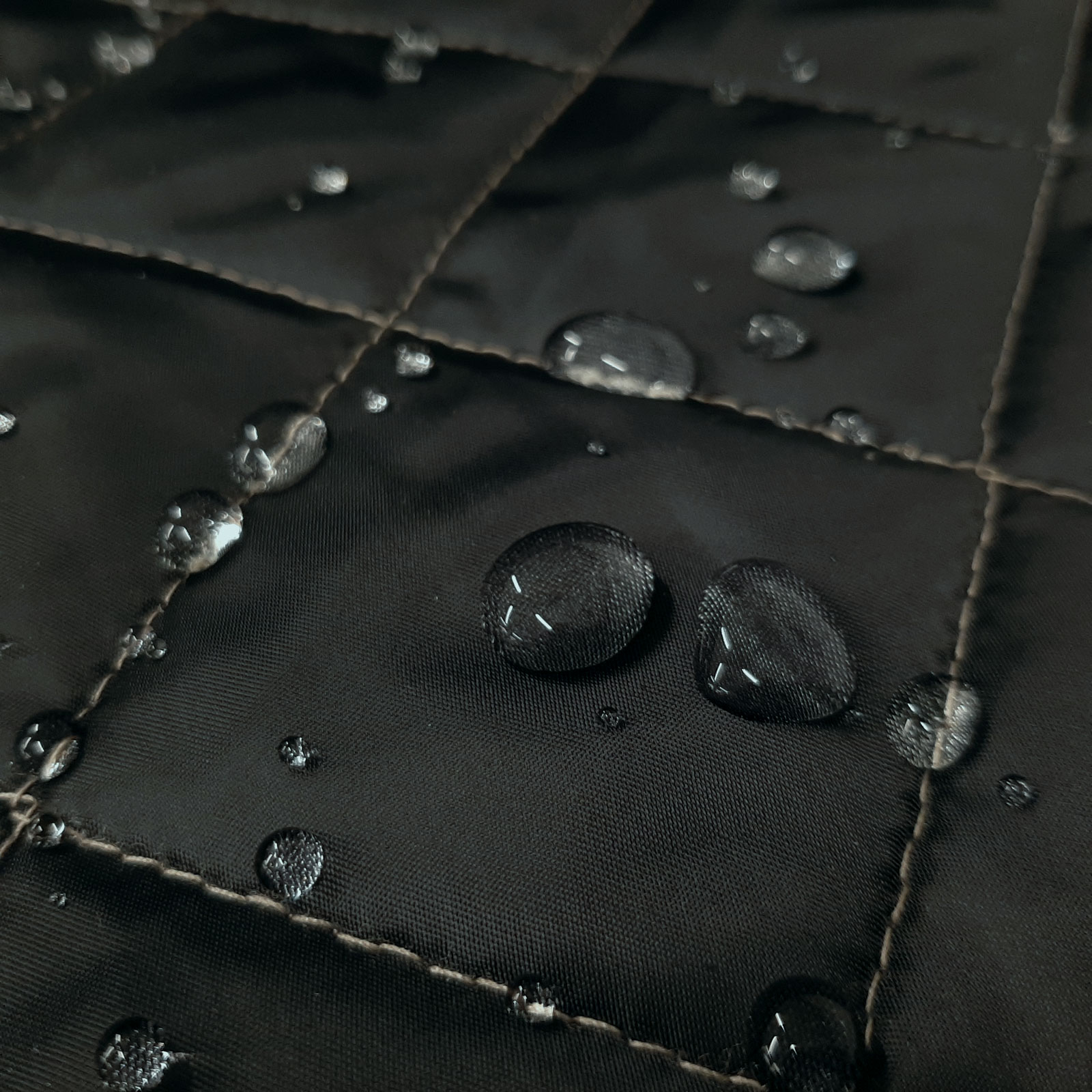 Universe - piqué de tissu extérieur à carreaux – hydrofuge - Noir / Kaki