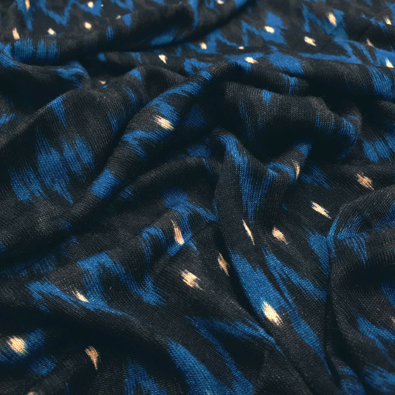Diallo - Jersey de coton avec dessin - Bleu-Noir-Rose