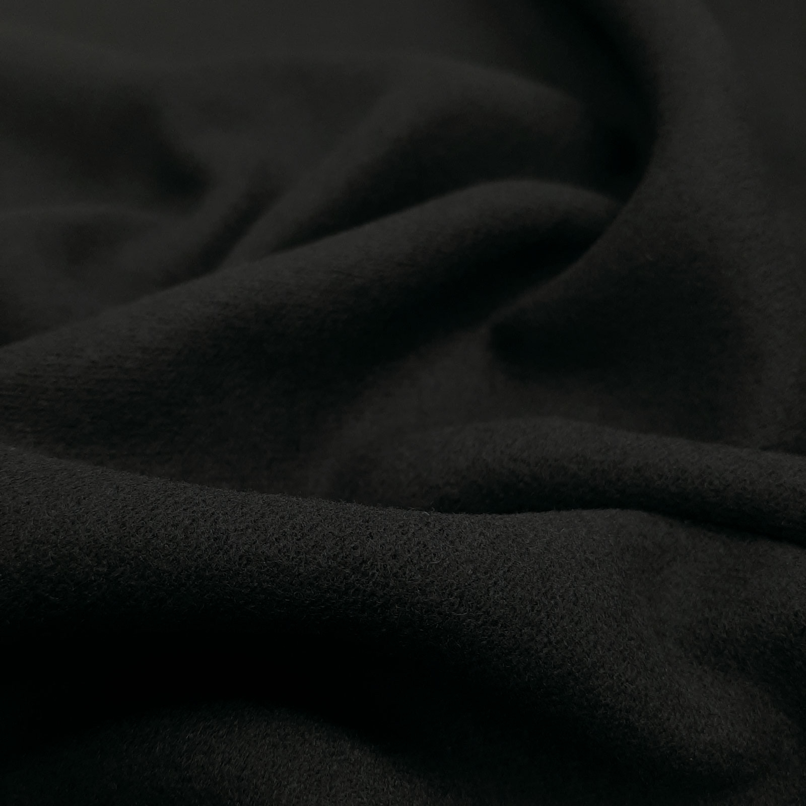 Tally - Tissu en laine mérinos - Moessmer® - Noir