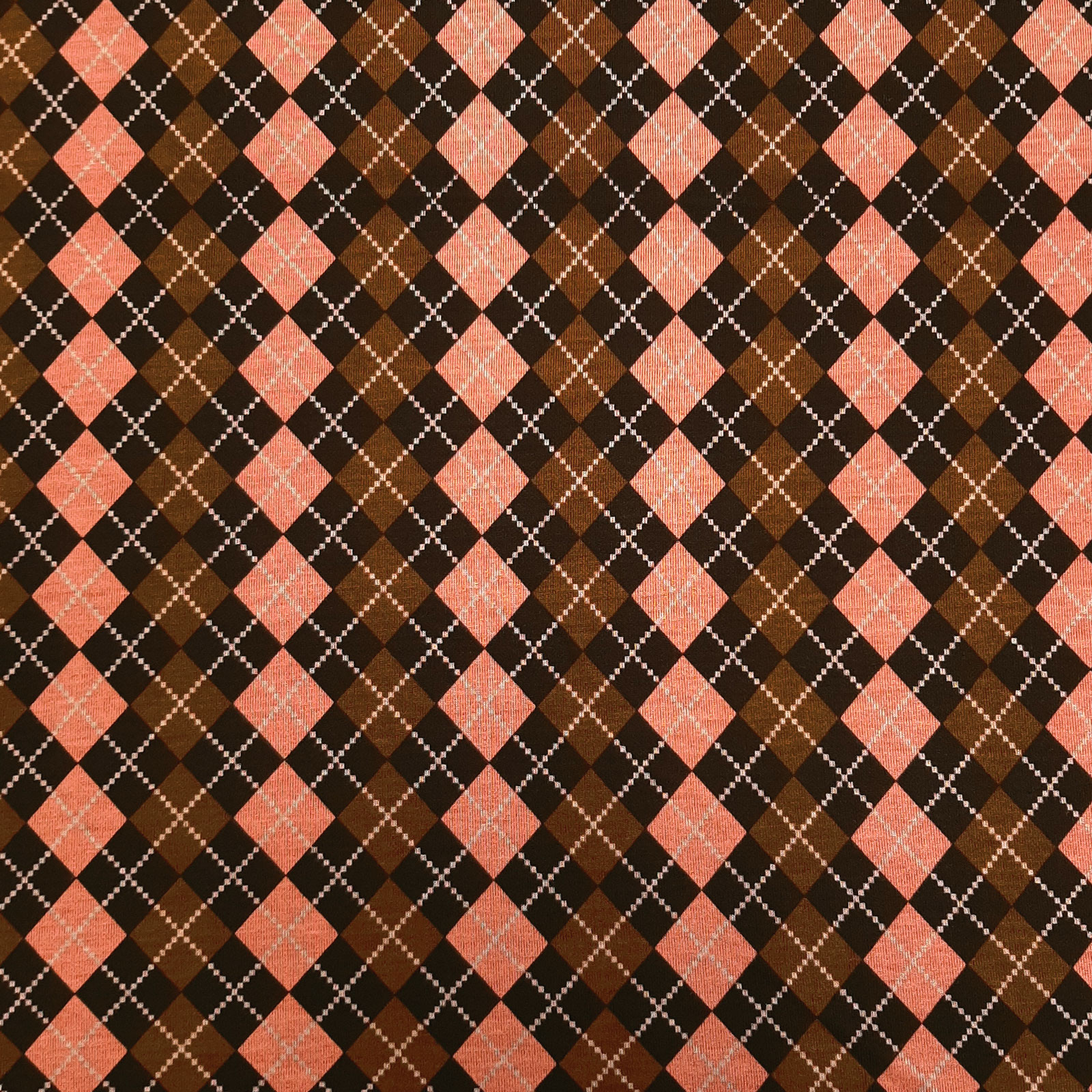 Bonnie - double tricot fin avec carreaux argyle-Rosé
