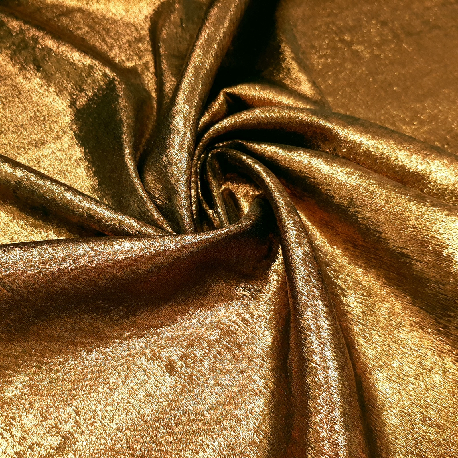 Lurex- Tissu fin métallique-Bronze