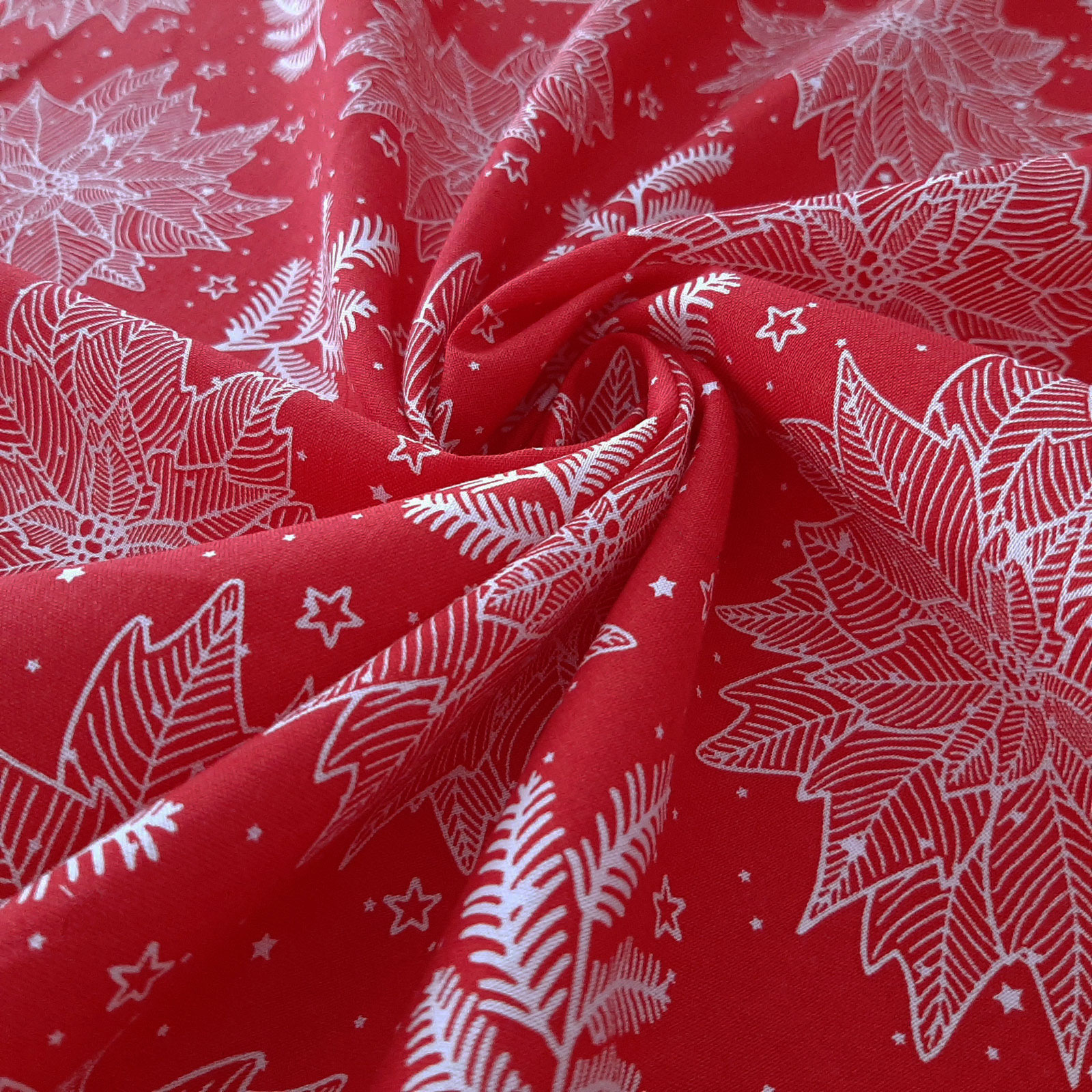 Tissu de Noël Christmas Spirit - rouge