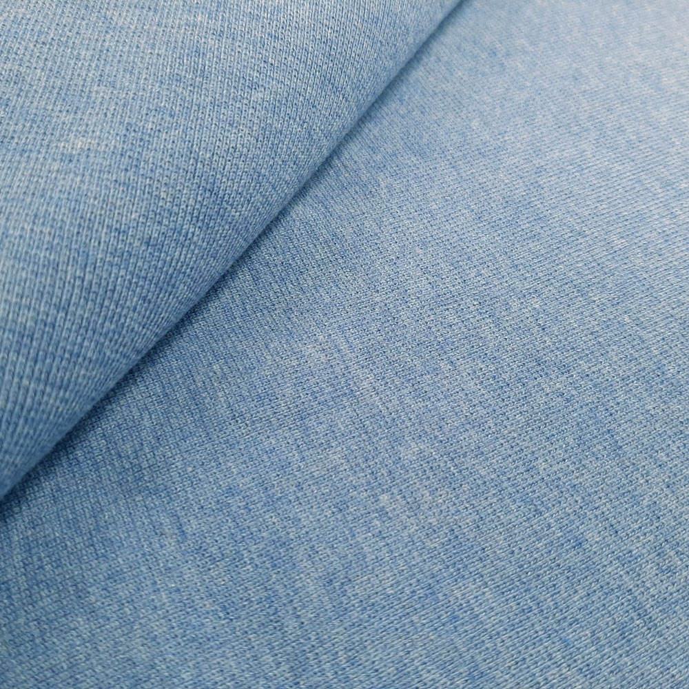 Tabea - Ceinture en tricot Oeko-Tex® - tissu tubulaire extra large - par 10cm Bleu Pigeon