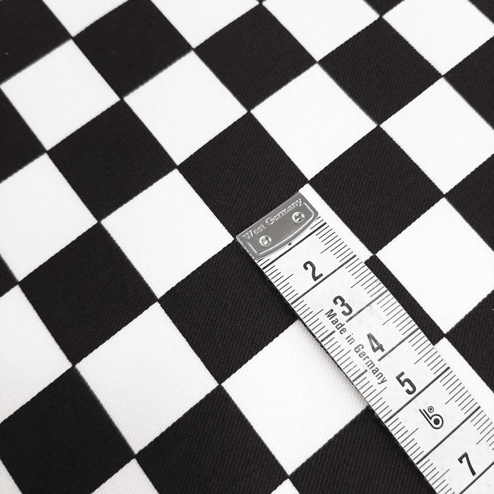 Quadro tissu imprimé - à carreaux - noir et blanc