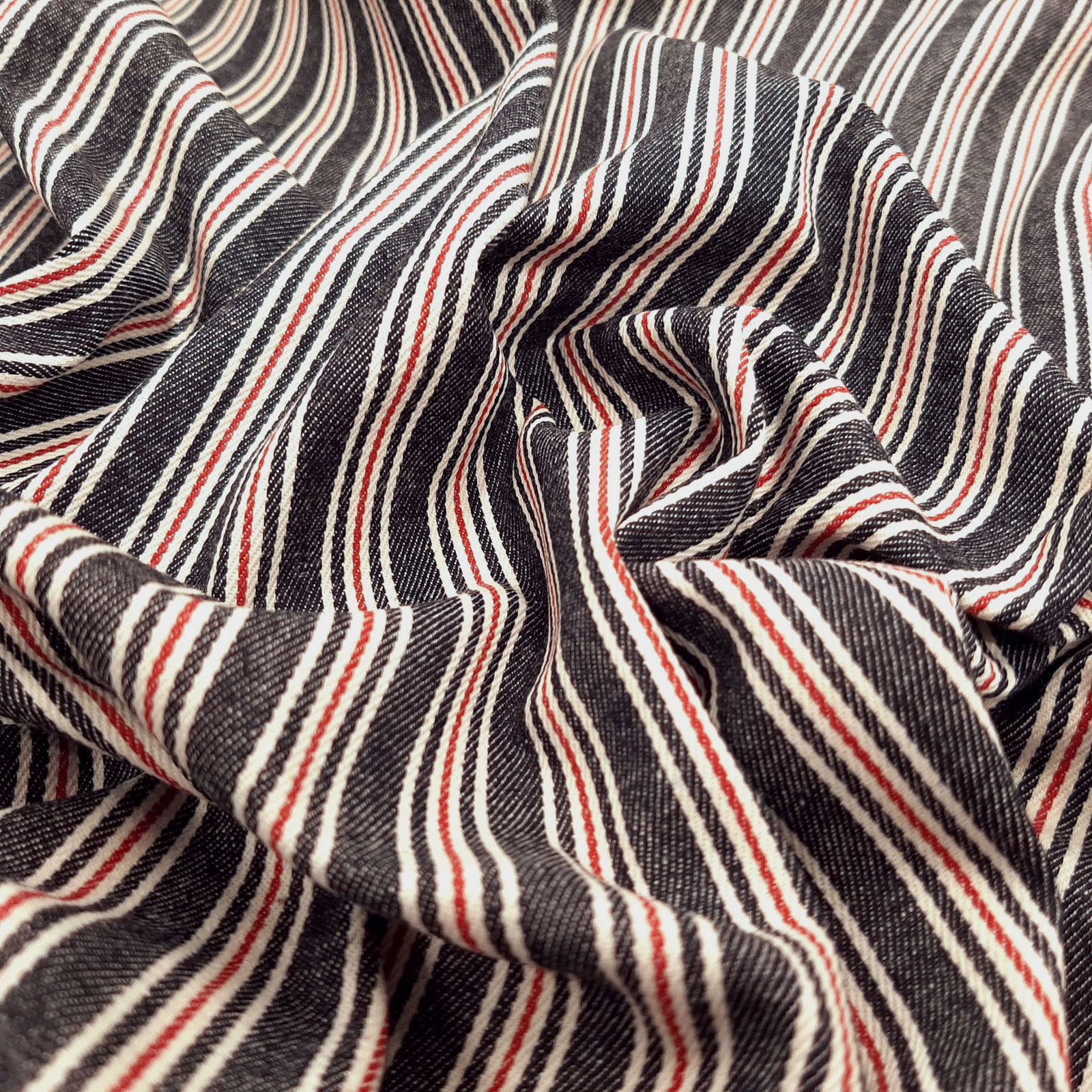 Carline - jean maritime rayé - tissu multicolore