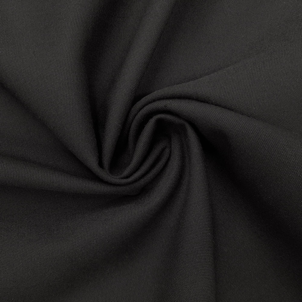 Franka - Gabardine de laine / Tissu de laine Trevira - noir