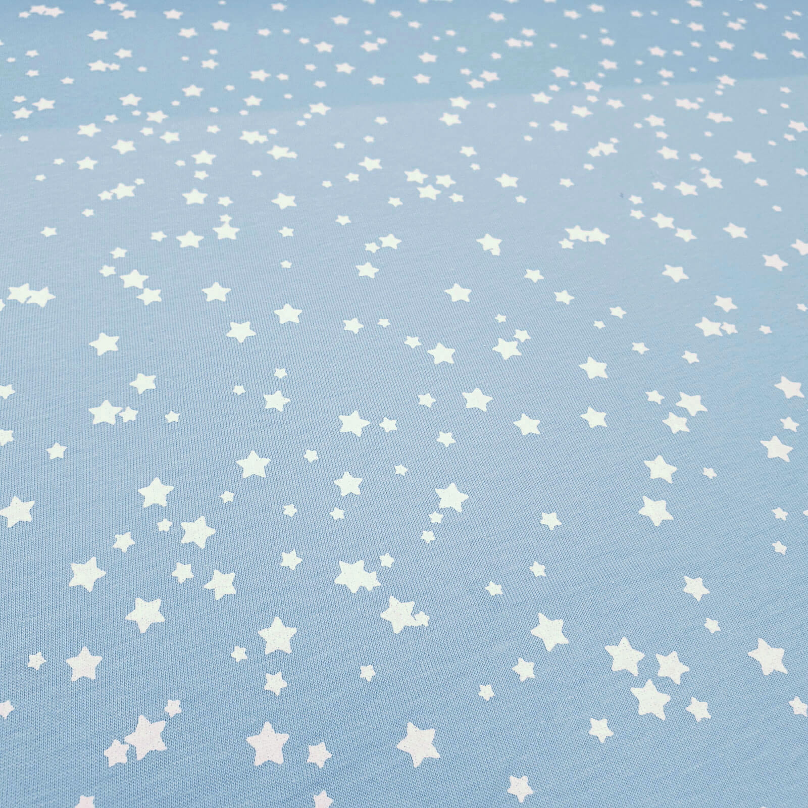 Felo - Jersey de coton avec étoiles - Bleu clair