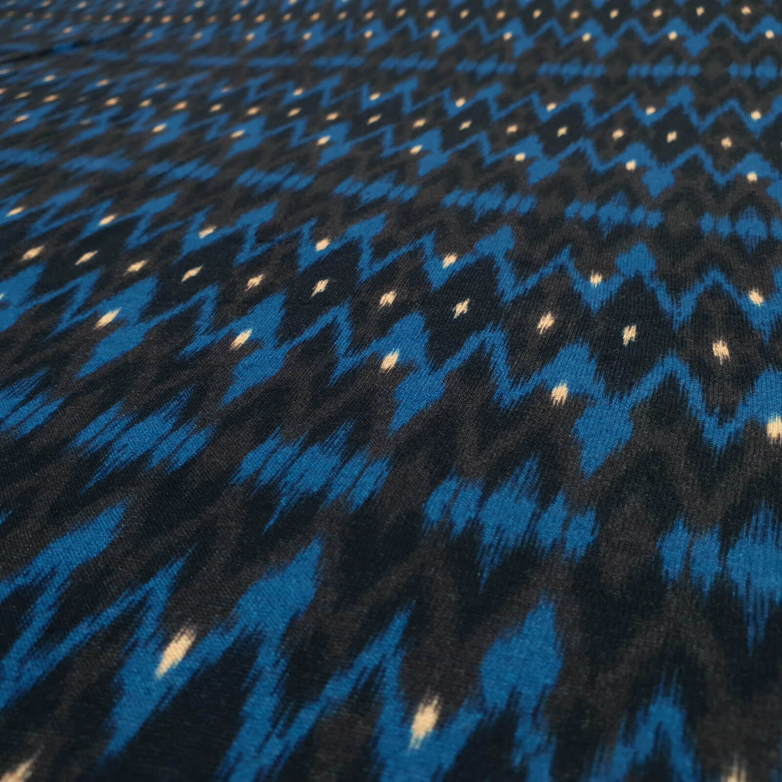 Diallo - Jersey de coton avec dessin - Bleu-Noir-Rose