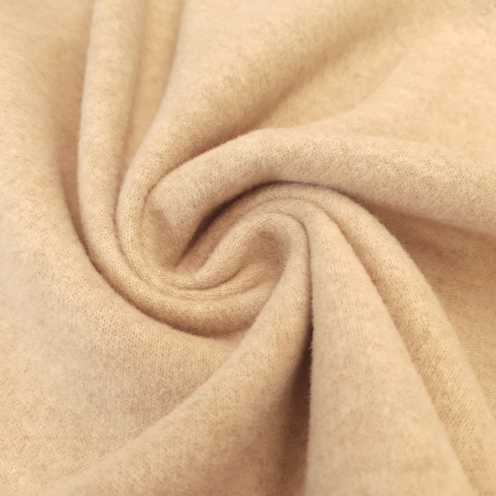 Dinara - Tricot laine velours avec laine mérinos - Beige Mélange