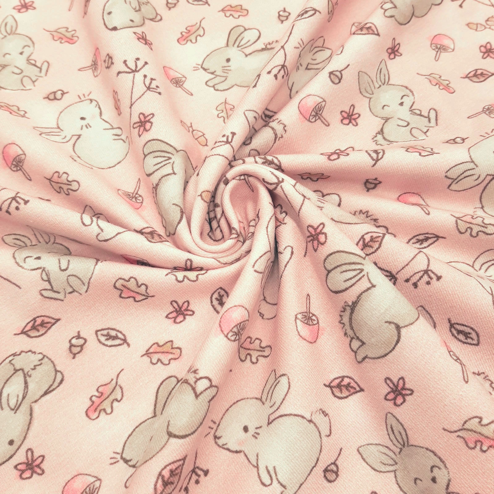 Sweet Bunny - Jersey de coton Oeko-Tex® - Rosé