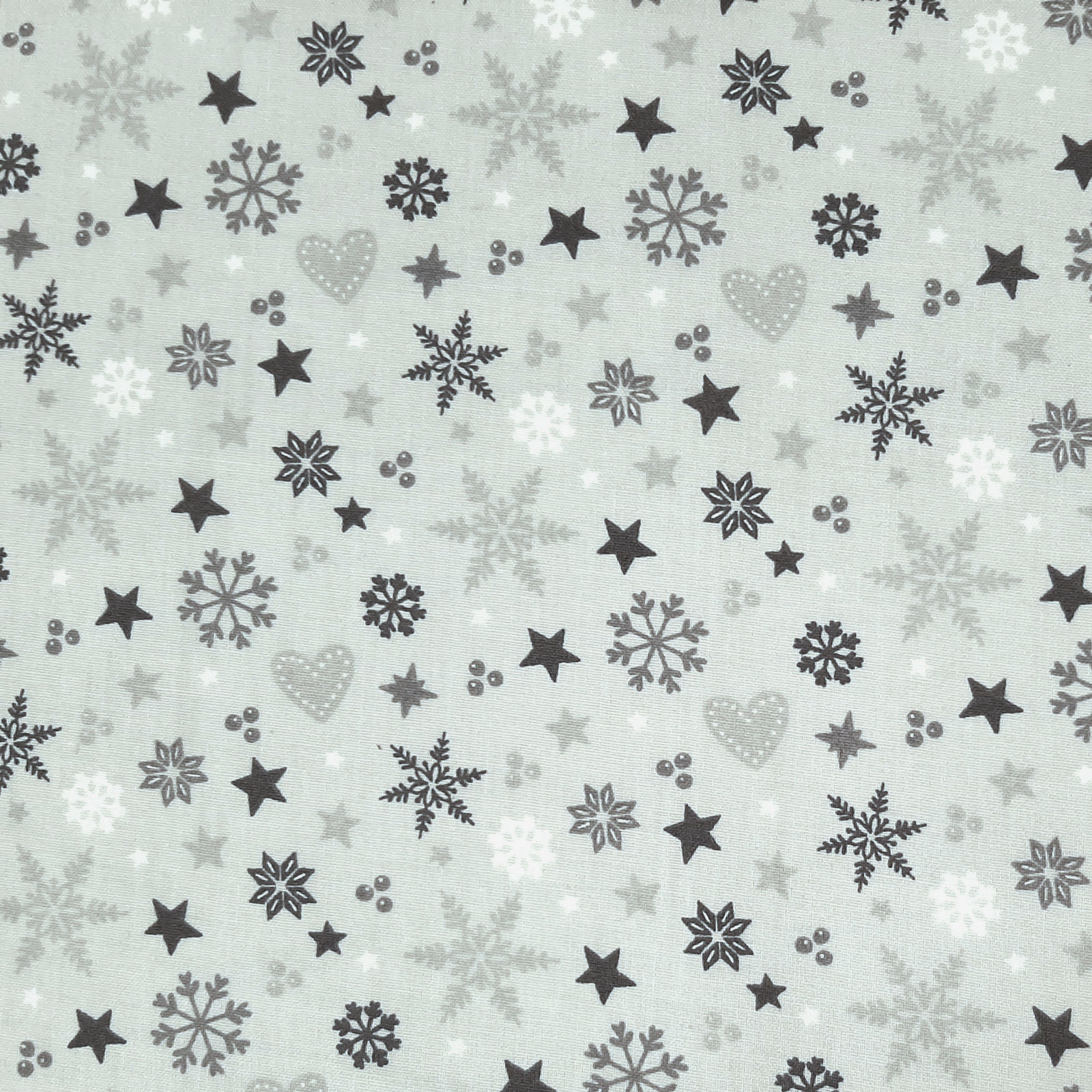 Tissu de Noël "Christmas Time" - largeur supplémentaire 160cm - Gris