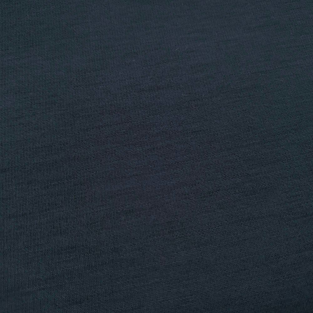 Amanda - Jersey double face mérinos - grande largeur 170 cm - Bleu foncé mélangé / Marine