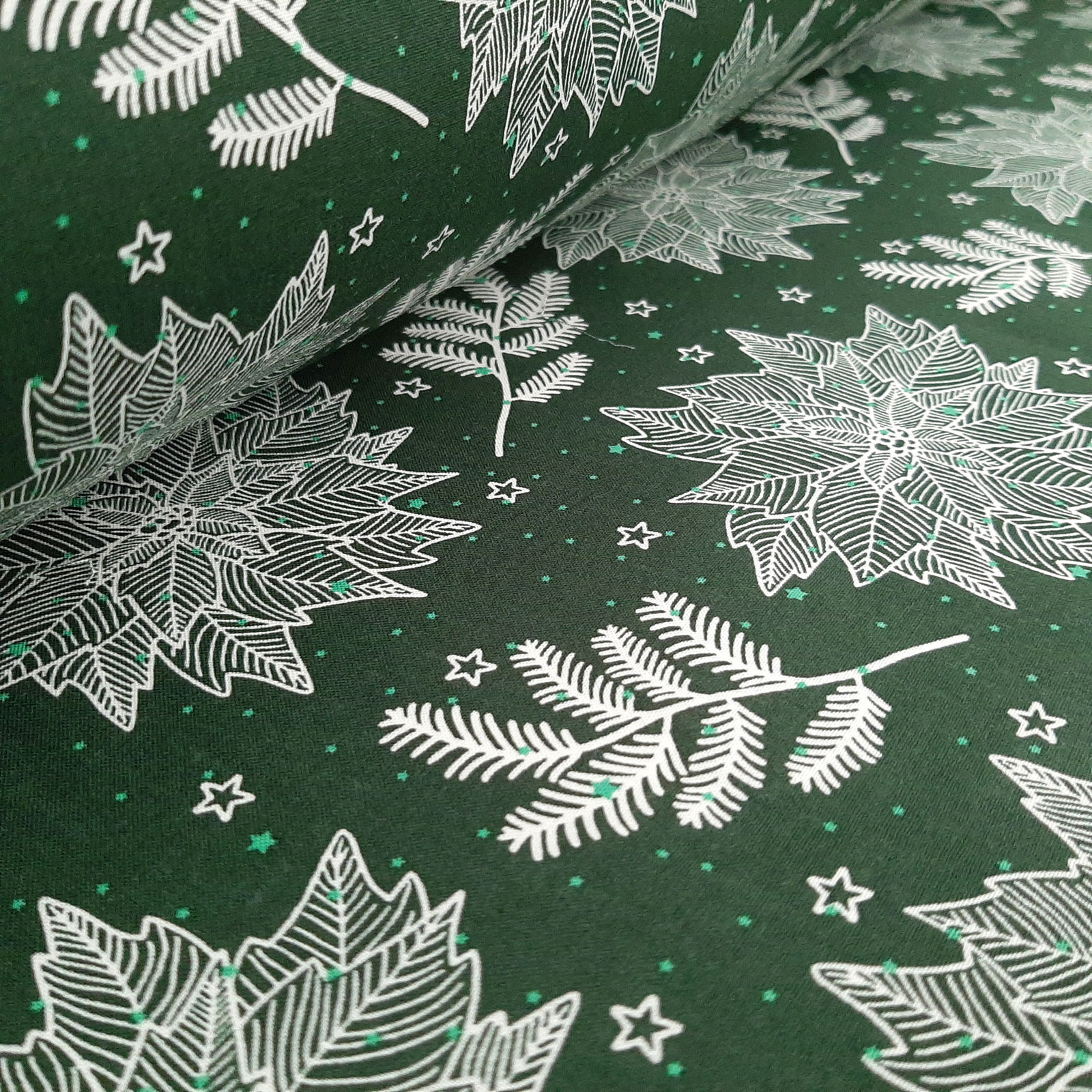 Tissu de Noël Christmas Spirit - Vert Foncé